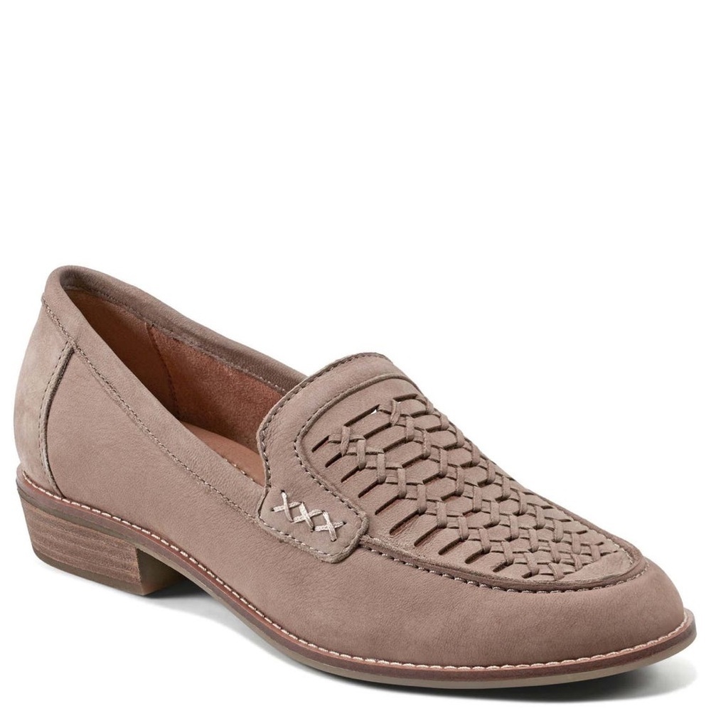 Earth Taupe Suede Slip On Flats - Picture 6 of 7